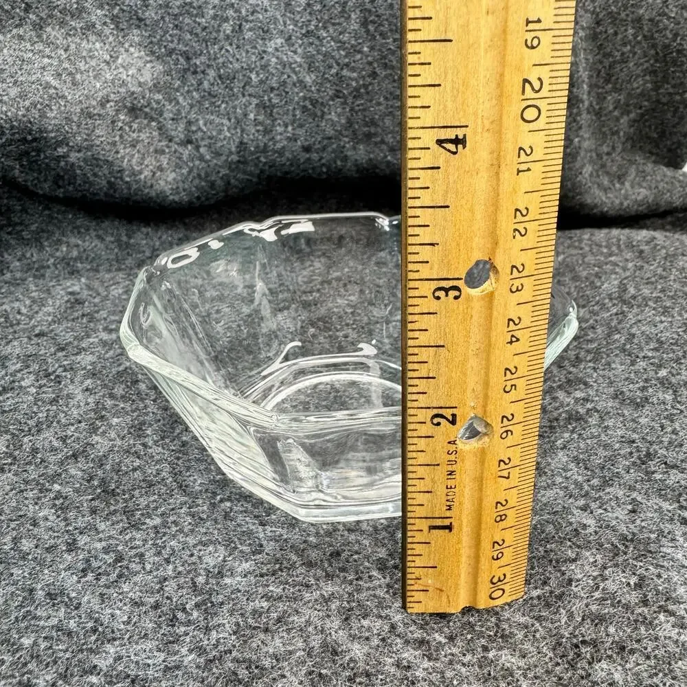 Hoya Contemporary Collection Ocean Glassware Octagon Dessert Berry Bowls MCM VTG